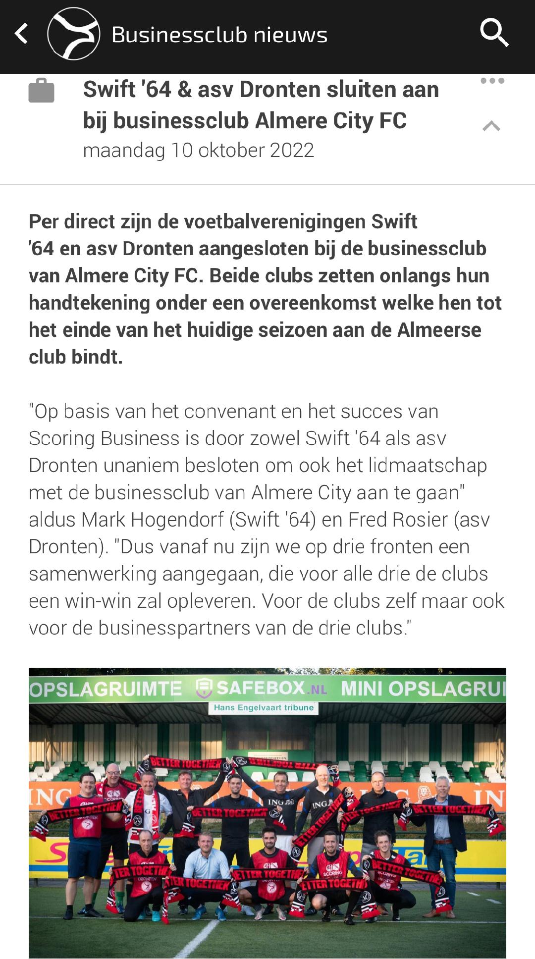 comm-businessclub Almere City